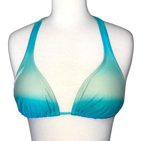 H&M Other - H&M green ombré halter bathing suit bikini top in women’s size 4 w/string ties